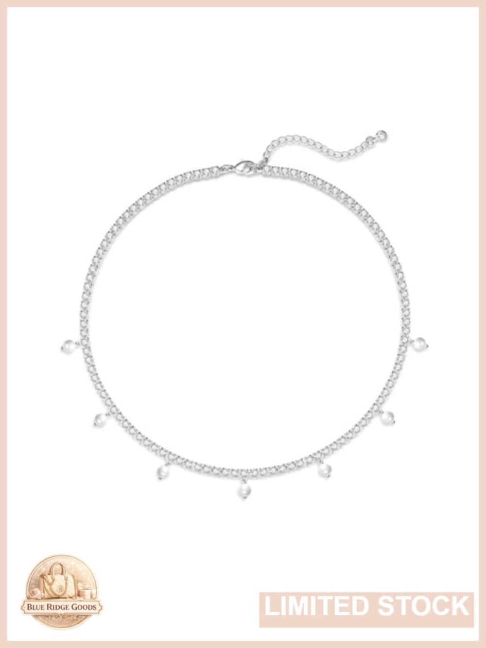 Sterling Sliver Tennis Necklace Bracelet Set Crystal Link Choker Bridal Jewelry